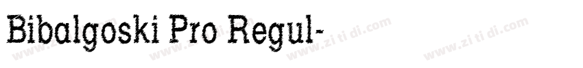 Bibalgoski Pro Regul字体转换